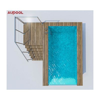 Acrylplaat Aupool Frame zwembad met jade ingelegde marmeren oppervlakte materiaal