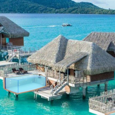 Hout en kunststof bord koffie kleur boven de grond luxe zwembaden voor vakantie dorpen
