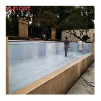Buitenshuis geprefabriceerd acryl zwembadvenster met UV-bescherming en overstroming
