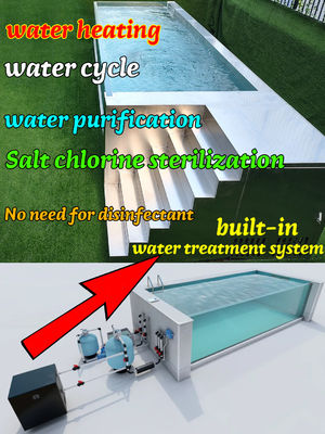 100% Virgin PMMA Geïmporteerd Acrylische Pool Endless Shipping Container School