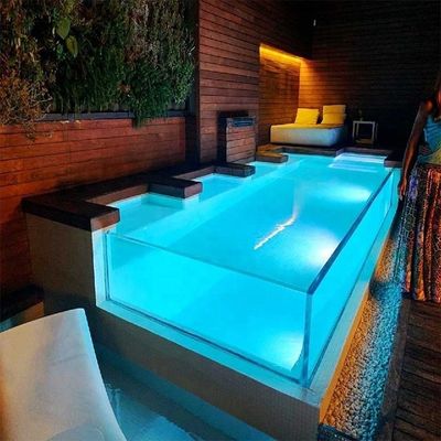 Buitengebied boven de grond Infinity zwembad Glasvezel Lucite Acryl Dichtheid 1,2 g/cm3