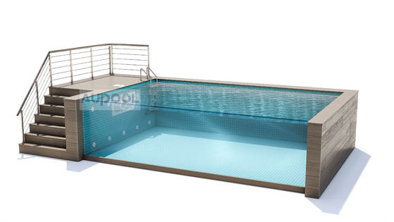 Gemakkelijk te installeren Carbon Fiber Board FRP Composite Material Inner Tank Zwembad Voor Hotels Fitnesscentra