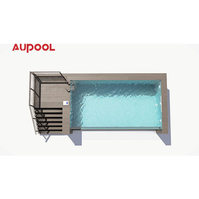 Duidelijk water Duidelijk verstand Prefab 20ft 40ft Shipping Container zwembad met snijwerk