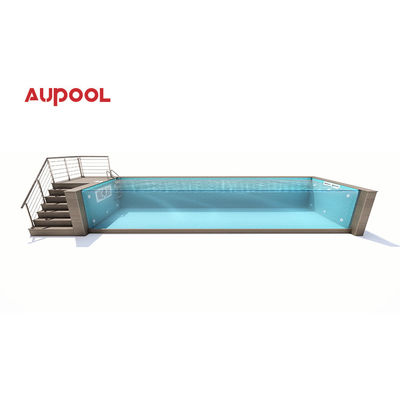 Duidelijk water Duidelijk verstand Prefab 20ft 40ft Shipping Container zwembad met snijwerk