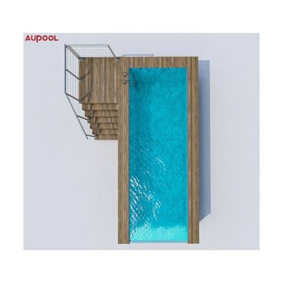 Acrylplaat Aupool Frame zwembad met jade ingelegde marmeren oppervlakte materiaal