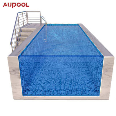 Acrylplaat Aupool Frame zwembad met jade ingelegde marmeren oppervlakte materiaal