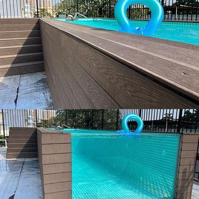 Voorgefabriceerde zwembaden met 100 mm acrylpaneel boven de grond
