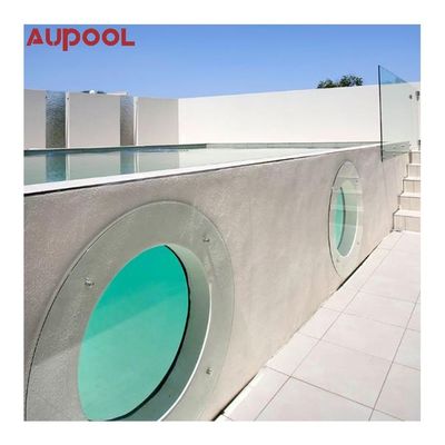 Voorgefabriceerd staalframe met gemonteerd metaalframe zwembad met helder acryl en zandfilter