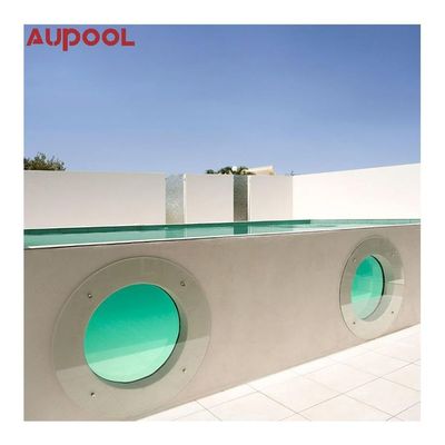Voorgefabriceerd staalframe met gemonteerd metaalframe zwembad met helder acryl en zandfilter
