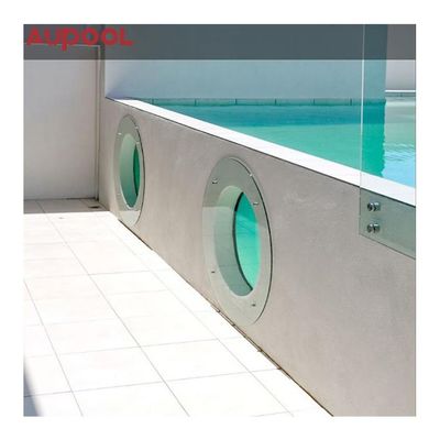 Voorgefabriceerd staalframe met gemonteerd metaalframe zwembad met helder acryl en zandfilter
