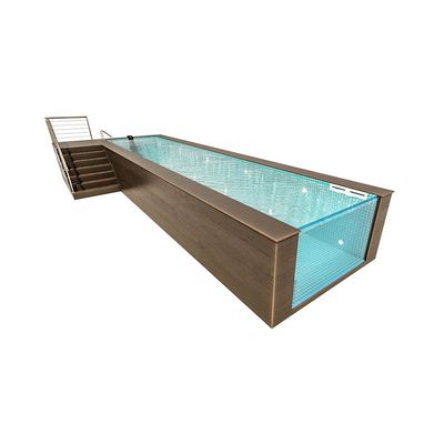 Rectangular Prefabricated Fiberglass Inground Swimming Pools voor commerciële buitentuinen