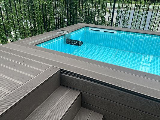 Rectangular Prefabricated Fiberglass Inground Swimming Pools voor commerciële buitentuinen