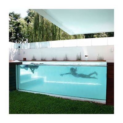 Buiten zwembad met voorgefabriceerd zwembad Groot transparant acrylglas zwembad voor ondergrondse ruimtes