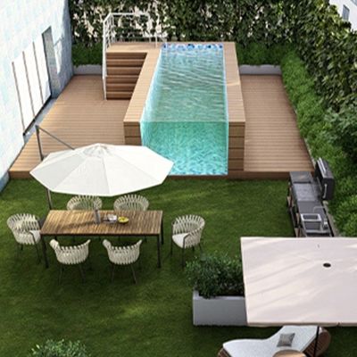 Buiten zwembad met voorgefabriceerd zwembad Groot transparant acrylglas zwembad voor ondergrondse ruimtes