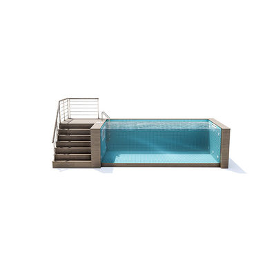 Snijdienst Staalstructuur Prefab Pool met 100 mm Acryl Venster van AUPOOL OEM