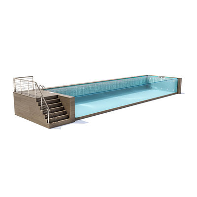 Snijdienst Staalstructuur Prefab Pool met 100 mm Acryl Venster van AUPOOL OEM