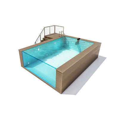 High Light Transmission Portable Living Modular Shipping Container Pool voor de tuin