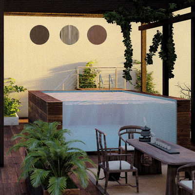 High Light Transmission Portable Living Modular Shipping Container Pool voor de tuin