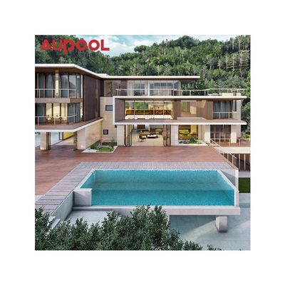 Gepersonaliseerd Acrylische wandplaat Prefab zwembad met filter tank en bruin ontwerp
