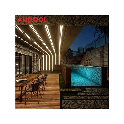 Gepersonaliseerd Acrylische wandplaat Prefab zwembad met filter tank en bruin ontwerp
