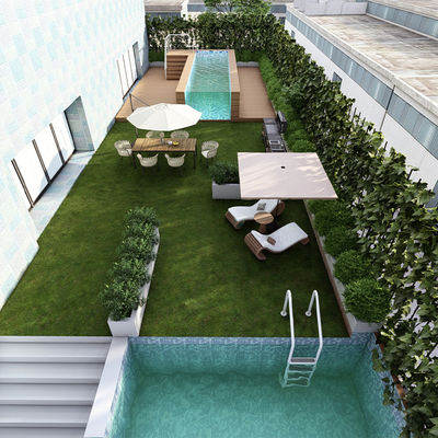 Achtertuin zwembad Prefab acryl zwembad voor villa glasvezel boven grond zwembaden