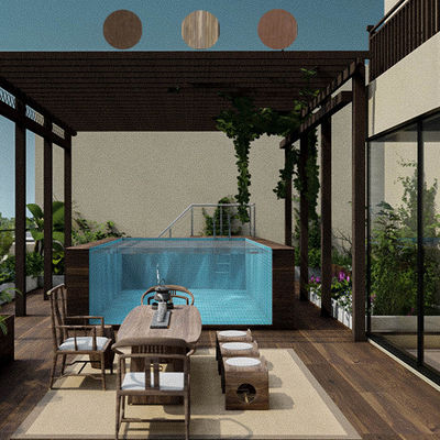 Hotel Prefab zwembad met Fliter pomp en accessoires buiten boven de grond