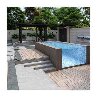 Endless Function prefab zwembad met acryl paneel venster en roestvrij staal constructie