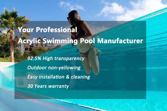 Acryl Massage Zwem Outdoor Spa Hot Tub met 100% Virgin PMMA Geïmporteerd Acryl