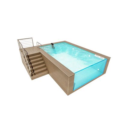 Composite Plate Steel Structure FRP Optioneel Acryl zijde panelen voor zwembad waterpark