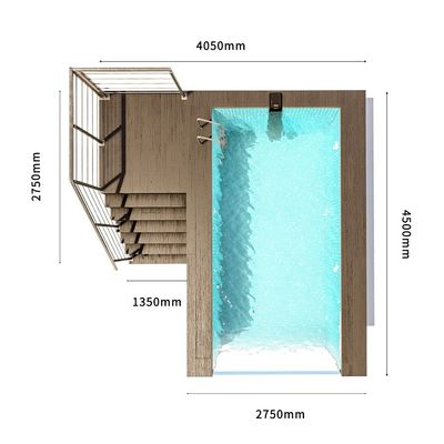 Achtertuin prefab zwembad met bovengrond eindeloos design en luchtpomp