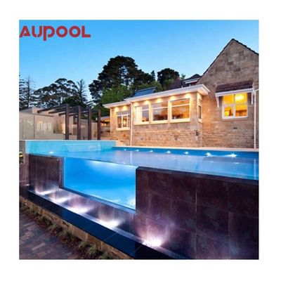 Acryl zwembad AUPOOL Tuin Achtertuin Endless Long Swim Spa met dekking en verwarming