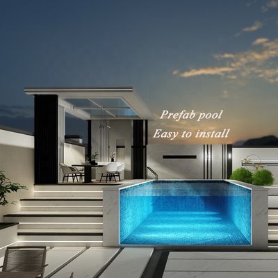 Acrylisch zwembad zonder grenzen voor hotels 43m3 zwembad watercapaciteit 3050KGS nettogewicht