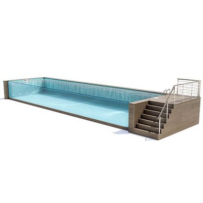 20ft draagbaar prefab-container familie zwembad met Lucite Acrylic en dichtheid 1,2g/cm3