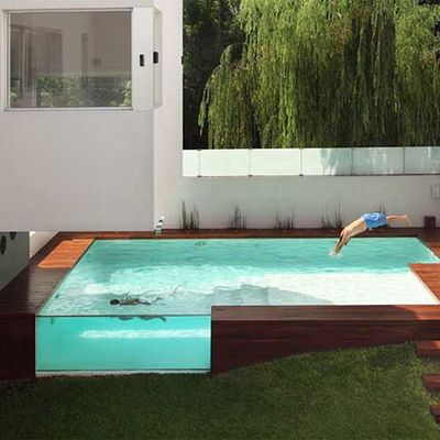 20ft draagbaar prefab-container familie zwembad met Lucite Acrylic en dichtheid 1,2g/cm3