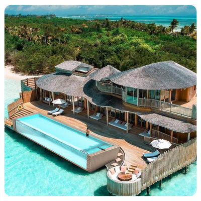 Buitenzwembad geïntegreerd zwembad waterzuiveringssysteem voor Water Villa Resort