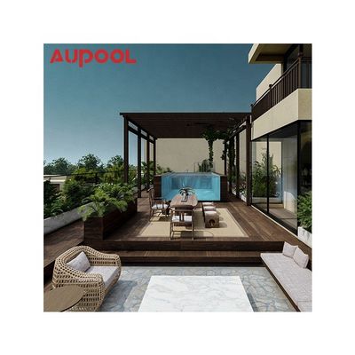 Hout en kunststof bord koffie kleur boven de grond luxe zwembaden voor vakantie dorpen