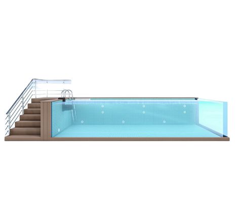 Acrylglas Prefab boven de grond zwembaden Waterhuis met 30- 10m3 capaciteit