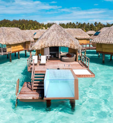 Resort Villa Hotel zwembad met zwembad venster prefab modulair en 100 mm dik