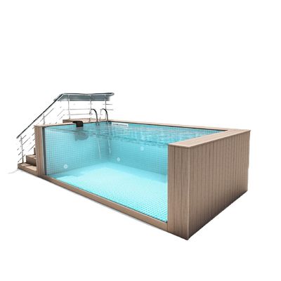 Resort Villa Hotel zwembad met zwembad venster prefab modulair en 100 mm dik