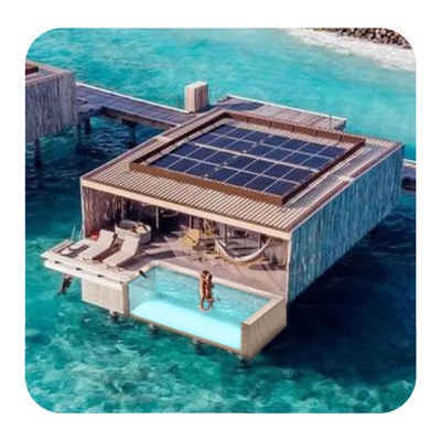 Water villa zwembad eindeloze spa met grote heldere acryl en koolstofvezel board