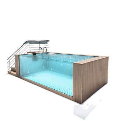 Water villa zwembad eindeloze spa met grote heldere acryl en koolstofvezel board