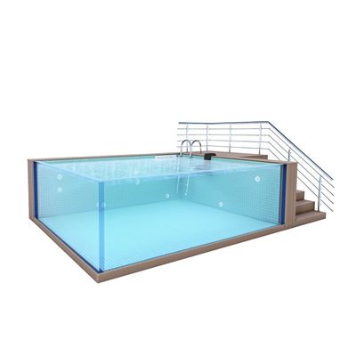 Outdoor Endless Lap Pool Glasvezel Container voor kinderen en volwassenen zwemmen