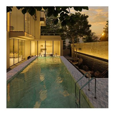 Op maat gemaakt Acrylpaneel Dikte Koffie Kleur Glasvezel Achtertuin Sky Lap Pool Design