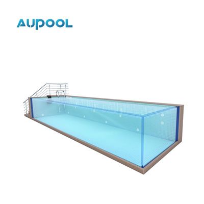 Achtertuin Luxe zwembad Glas boven de grond Acrylpaneel Prefab met 100 mm dikte