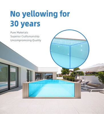 Achtertuin Luxe zwembad Glas boven de grond Acrylpaneel Prefab met 100 mm dikte