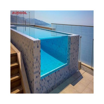 High Light Transmission Swimming Pool Glass Panels voor op maat gemaakte outdoor in-ground veiligheid