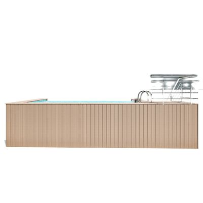 100 mm hoog lichttransmissiediafheid Aupool boven de grond glasvezel zwembad