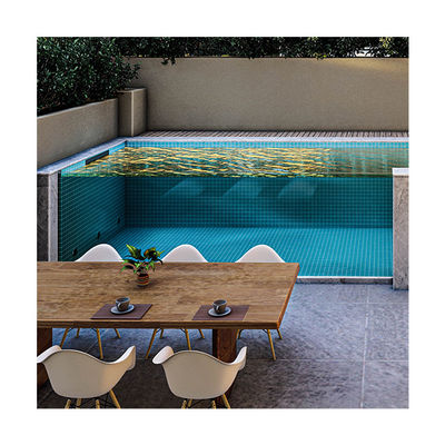 Hotel achtertuin glasvezel infinity zwembad met acryl glas ontwerp en extra grote grootte