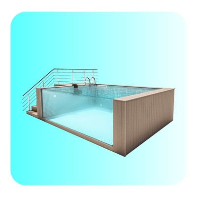 Container zwembad met hoge lichttransmissie 92,5% helder / transparant