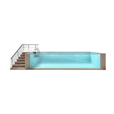 Op maat gemaakt draagbaar glasvezel gym zwembad met luxe frame